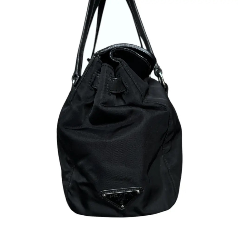 Prada BR1324 Tessuto + Nappa Nylon & Leather Satchel Bag – Black - Picture 6 of 6